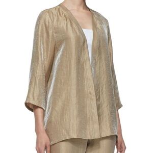 PEACE OF CLOTH Gold Celeste Open Front Jacket